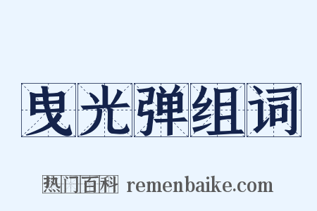 曳光弹组词是什么意思的图片